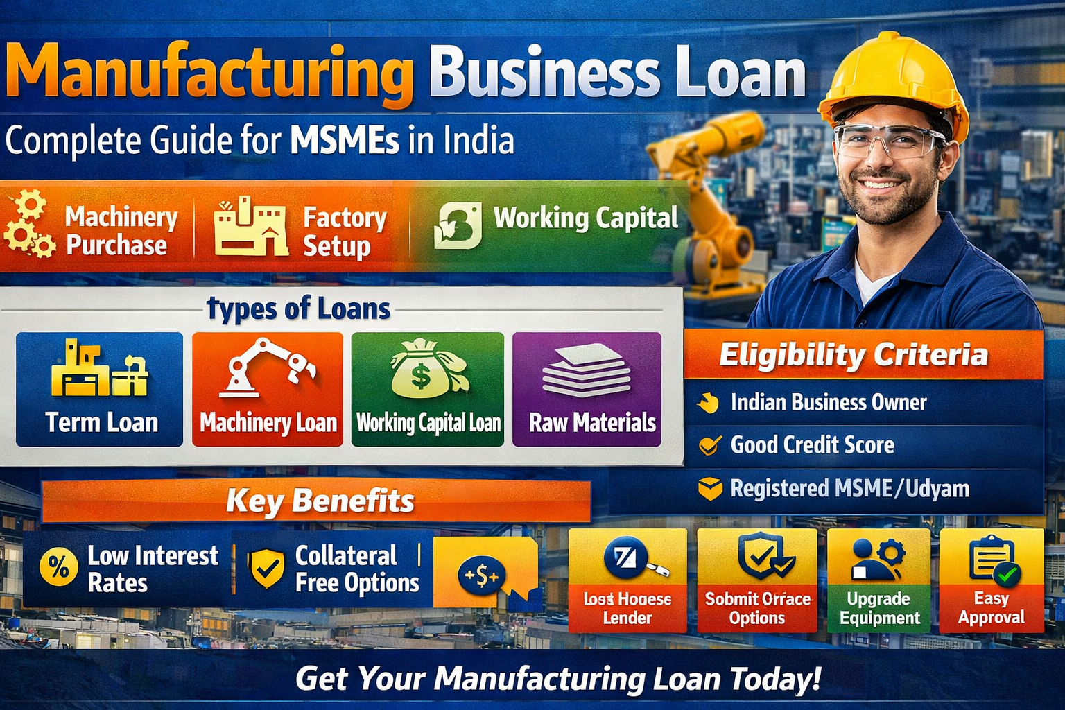 Manufacturing Loan | MSME Loan for Industry | Business Loan for Factory
